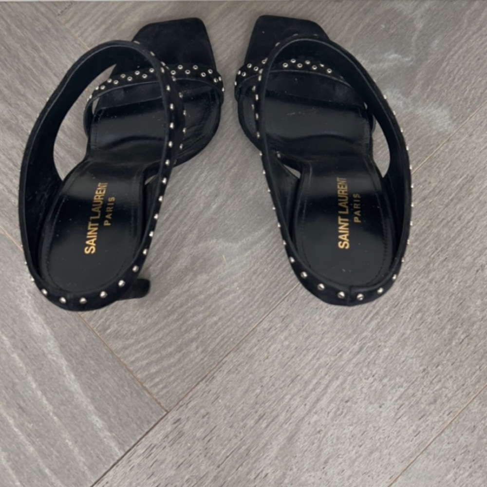 Saint Laurent black studded mule heels – size US 8.5 - Picture 3 of 6